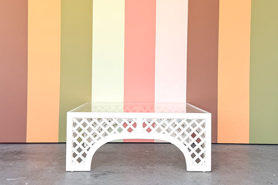 Palm Beach Style Lattice Coffee Table
