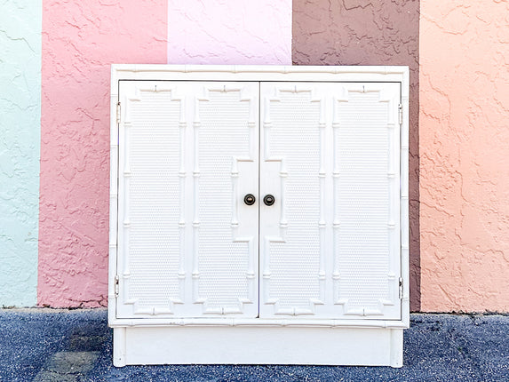 Oversized Faux Bamboo Nightstand