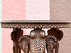 Inlaid Wood Elephant Side Table
