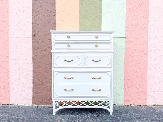 Ficks Reed Faux Bamboo Tall Chest