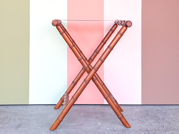 Faux Bamboo Luggage Rack