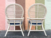 Pair of Coastal Style Balloon Back Chairs