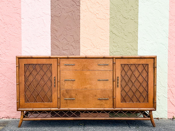 Handsome Ficks Reed Rattan Credenza