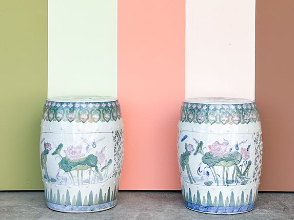 Pair of Pierced Chinoiserie Garden Seats