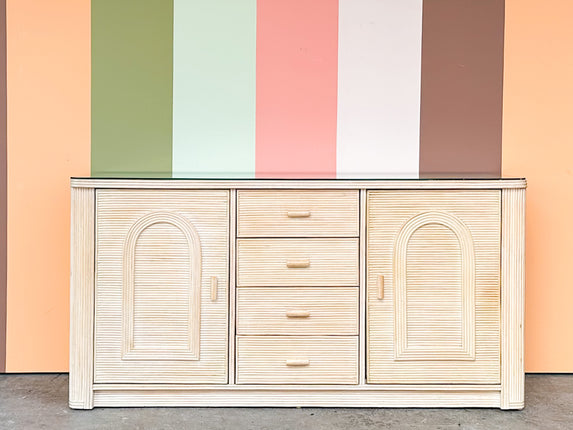 Pencil Reed Rattan Credenza