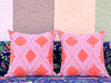Kips Bay Show House Pair of Pink and Orange Pillows