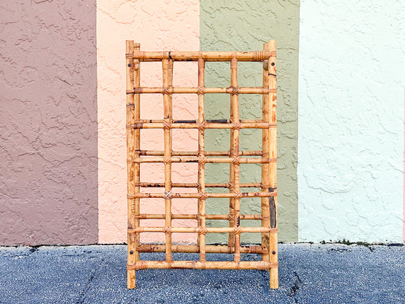 Rattan Grid Wine Rack