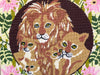 Lion Family Needlepoint Art