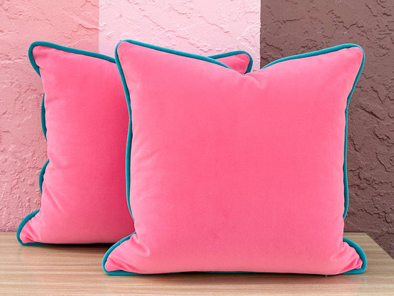 Kips Bay Show House Pair of Hot Pink Pillows