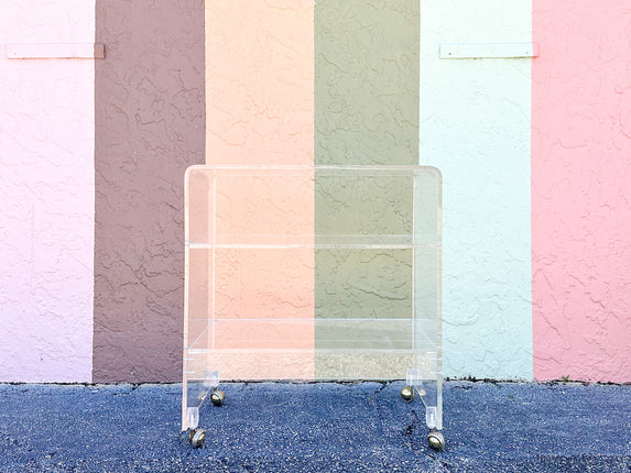 Lucite Waterfall Cart