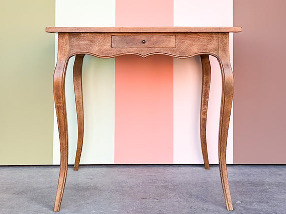 Leather Top Regency Style Wood Game Table