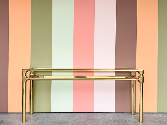 MCM Mastercraft Style Brass Console