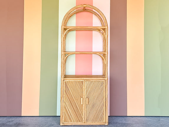 Pencil Reed Rattan Etagere