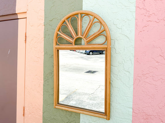 Petite Rattan Sunburst Mirror