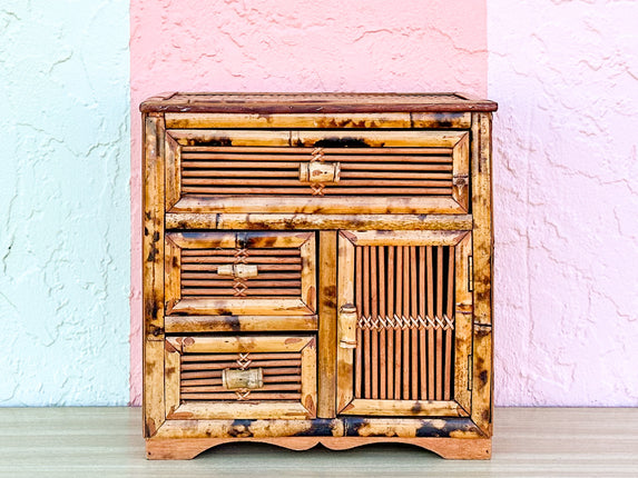 Petite Tortoiseshell Rattan Drawers