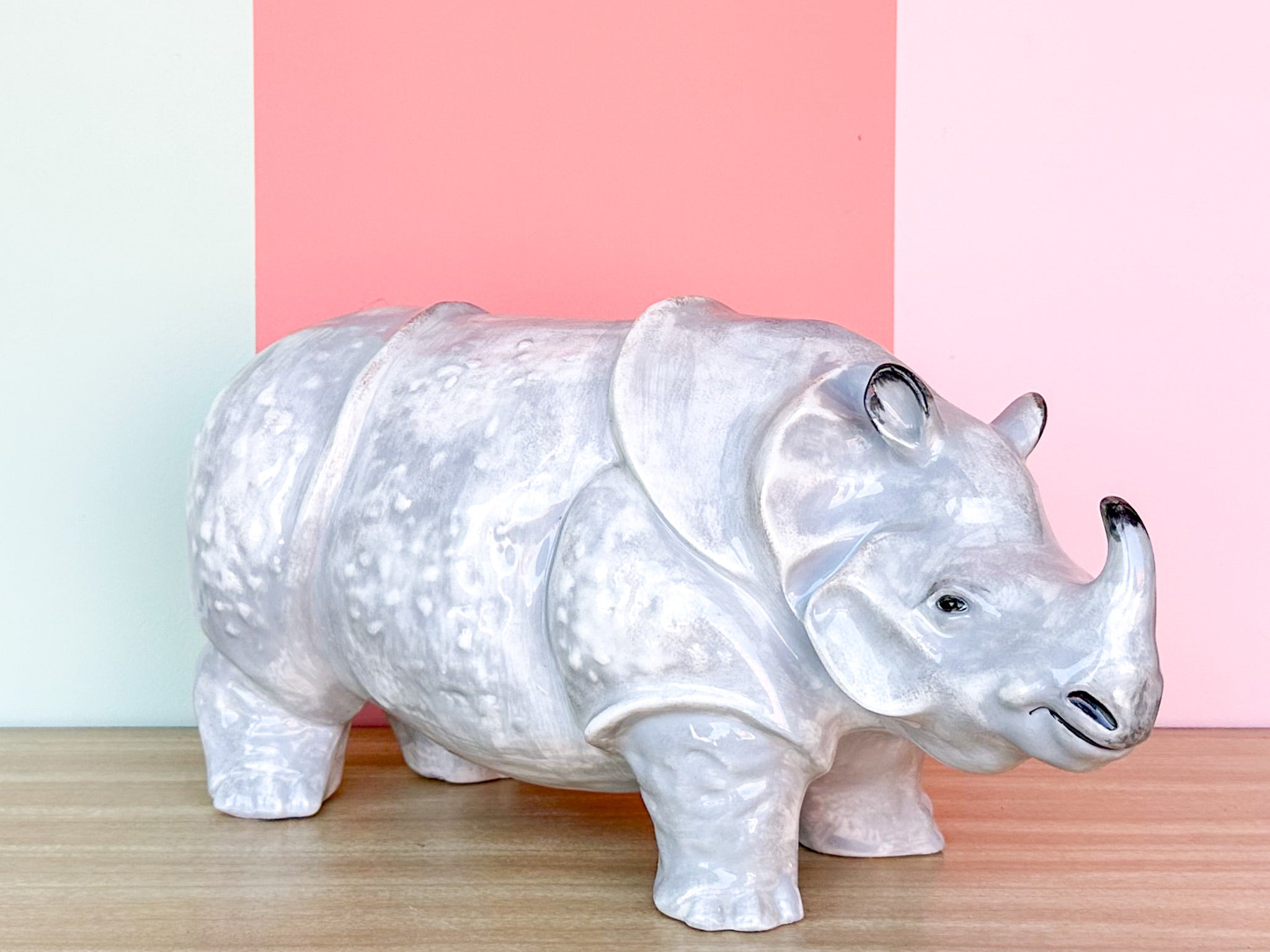 Lot de 9 figurines réalisation en bois peint rhinocéros palmier dromadaire RARE | eBay