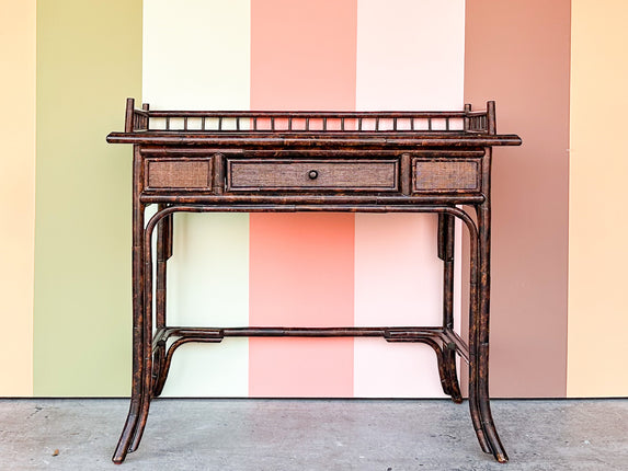 West Indies Style Rattan Writing Desk