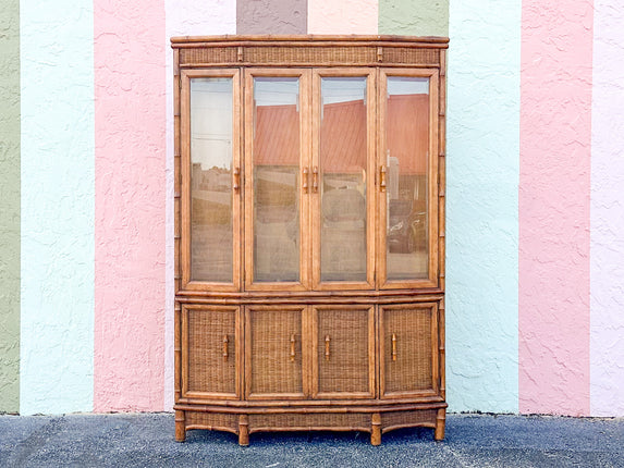 Faux Bamboo China Cabinet