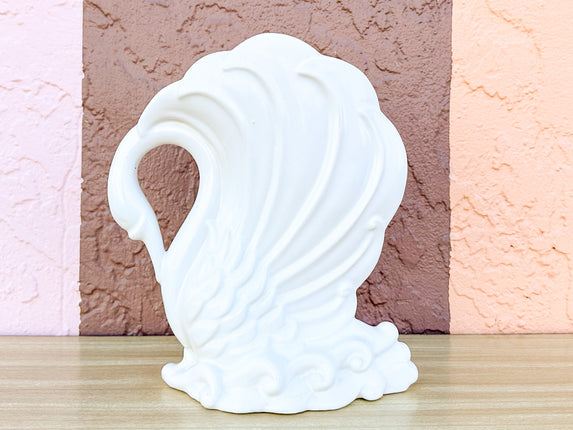 MCM White Swan Vase