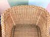 Pair of Newly Restored Oversized Braided Rattan Lounge Chairs
