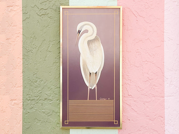 Lavender Heron Original Art