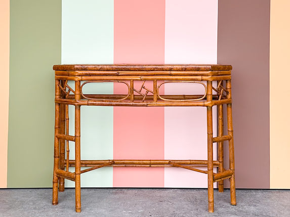Bamboo Chippendale Console