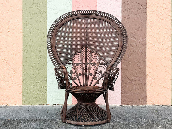 Fiddlehead and Cane Peacock Chair