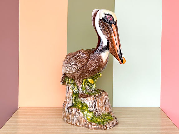 Large Old Florida Pelican Signed Townsends