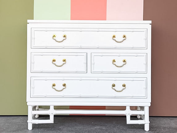 Ficks Reed Faux Bamboo and Rattan Chest