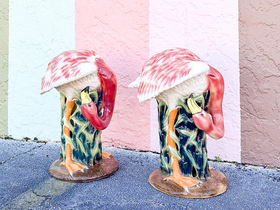 Pair of Large Fab Pink Flamingos