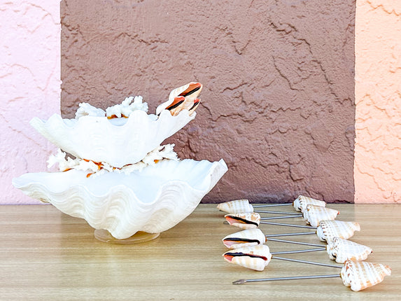 Seashell and Lucite Serving Set