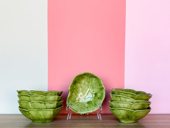 Set of Nine Cabbageware Bowls