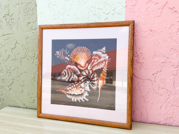 Shell Needlepoint Art
