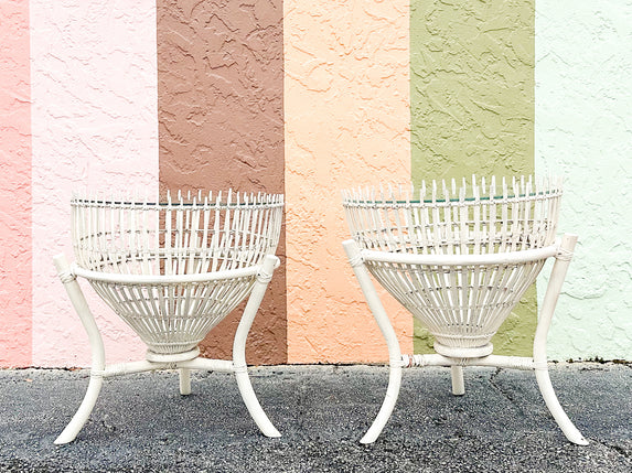 Pair of Albini Style Side Tables