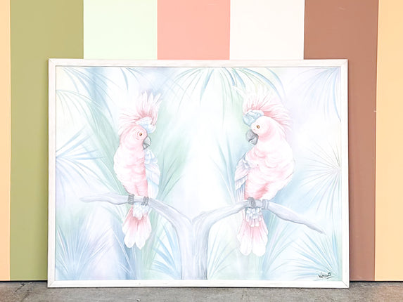 Pair of Pink Cockatoos Original Art
