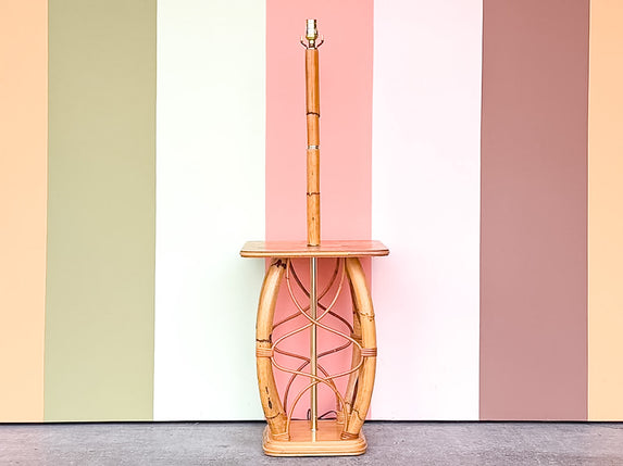 Old Florida Rattan Table Lamp