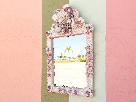 Lavender Love Shell Chic Mirror