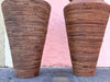 Pair of Large Pencil Reed Vases