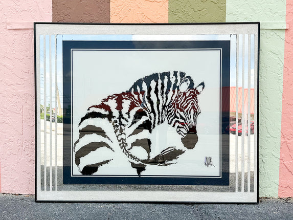 Wild Mirrored Zebra Art