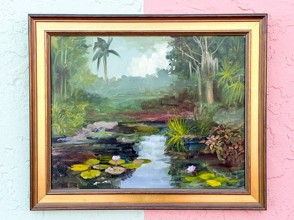 Old Florida Landscape Oil Painting