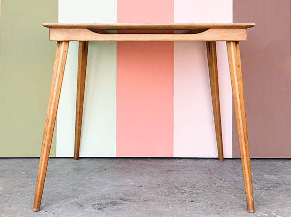 Coral and Wood Folding Game Table