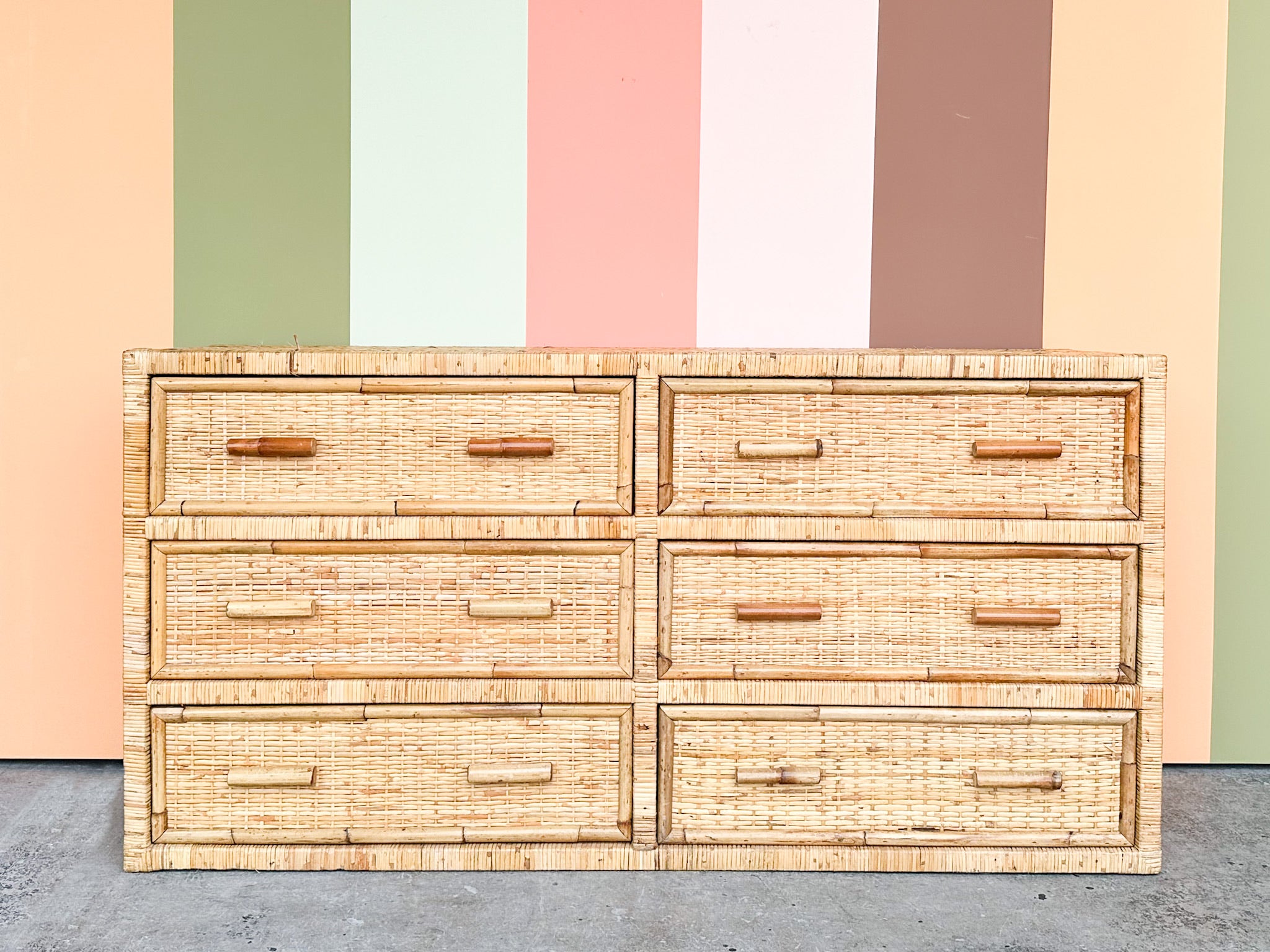 coastal dresser Paris Modern Scandinavian Reeded Dresser