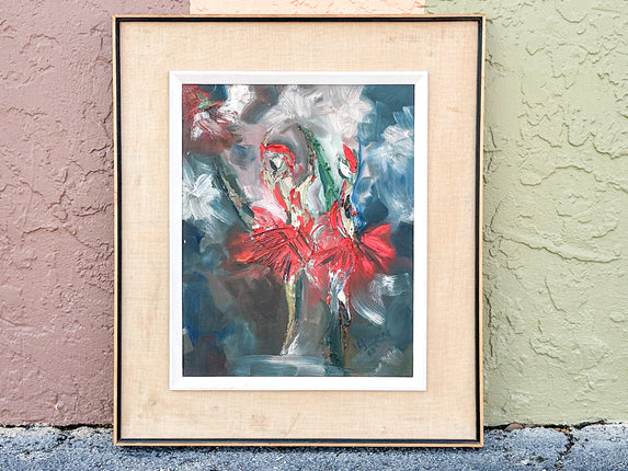 Mid Century Ballerina Abstract Painting