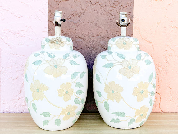 Pair of Sweet Yellow and Green Icing Lamps