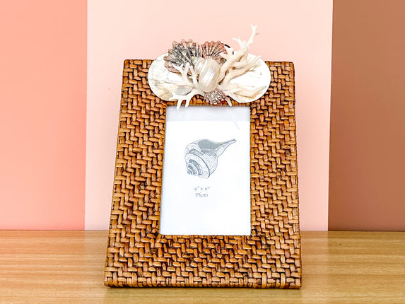 Natural Rattan Shell Frame