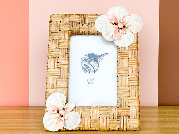 Natural Rattan Shell Frame