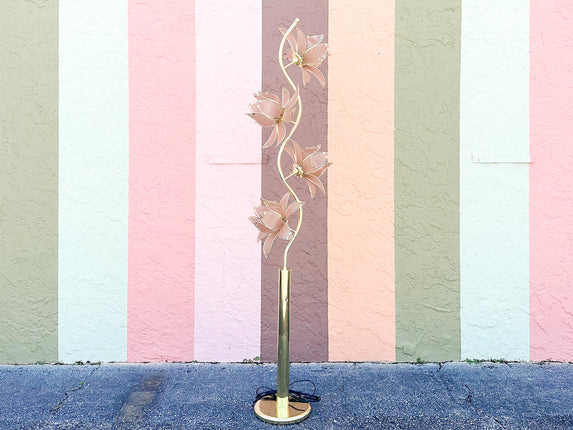Pink Lotus Flower Floor Lamp