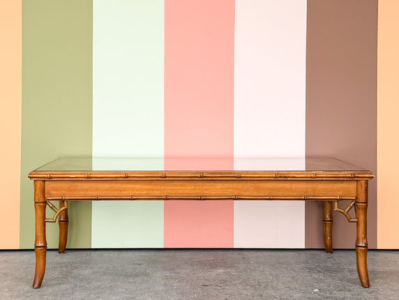 Thomasville Chippendale Faux Bamboo Coffee Table