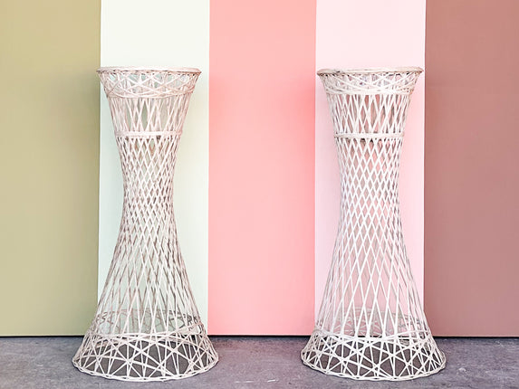 Pair of Webspun Plant Stands