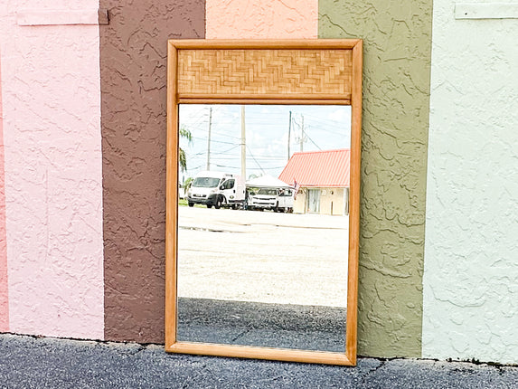 Woven Rattan Mirror